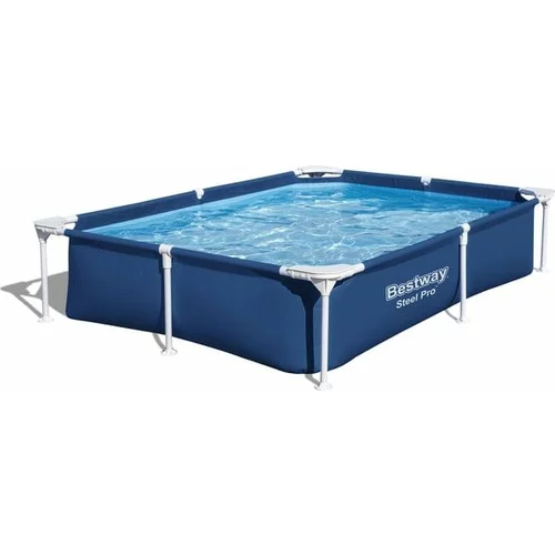 Bestway Steel Pro™ Frame Pool brez črpalke 221 x 150 x 43 cm, temno moder, kvadraten