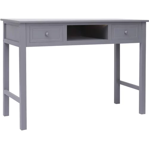  Radni stol sivi 108 x 45 x 76 cm od masivnog drva paulovnije