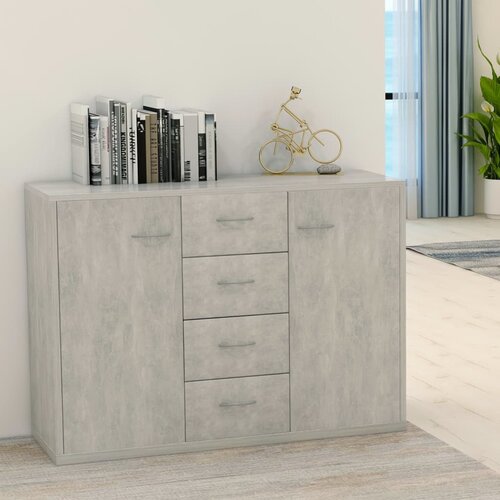 VidaXL Komoda siva boja betona 88 x 30 x 65 cm od konstruiranog drva Slike