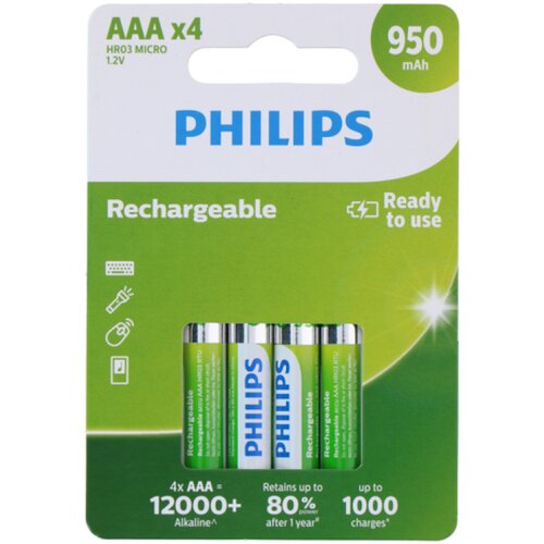 Philips Baterija AAA NiMH 1.2V 950mAh (1/4) Cene