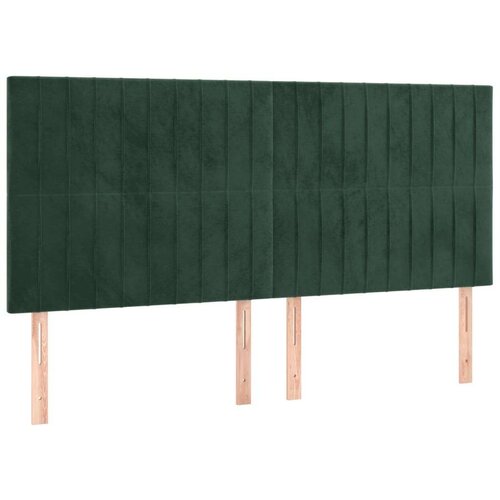  Uzglavlje tamnozeleno 180x5x118/128 cm bar&amp;scaron;unasto Slike