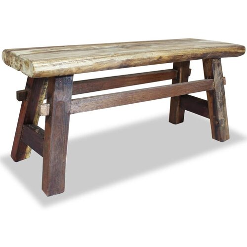 vidaXL Klop iz masivnega predelanega lesa 100x28x43 cm, (20707970) Cene