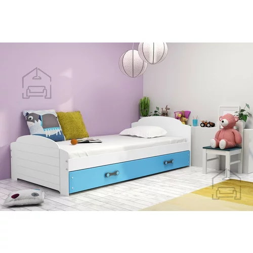 BMS Group Otroška postelja Lili - 90x200 cm - bela/modra