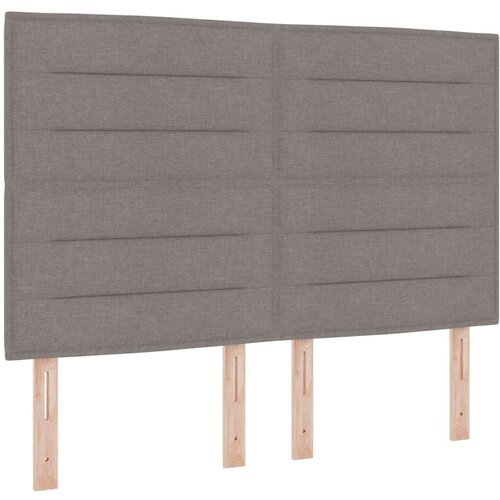  Krevet s opružnom kutijom s madracem i klupom taupe 140x190 cm tkanina Slike