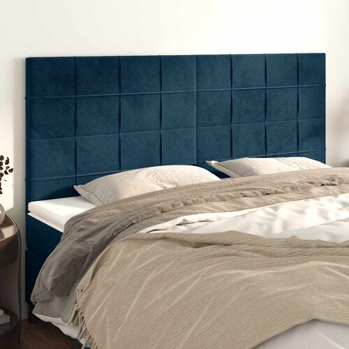  Uzglavlje tamnoplavo 200x5x118/128 cm bar&scaron;unasto Cijene