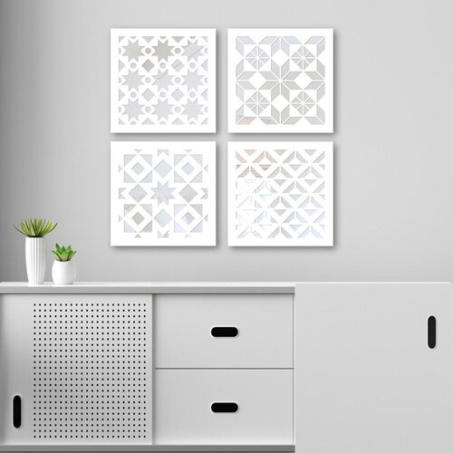 Wallity set ogledala BYZ1508840039, beli Slike