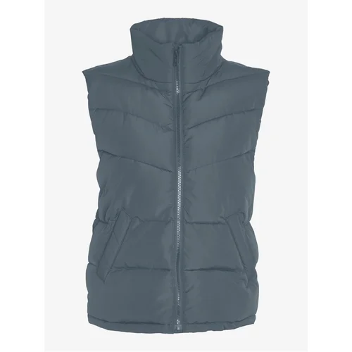 Noisy May Grey Ladies Quilted Vest Dalcon - Ladies