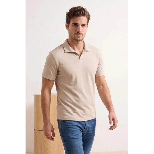 Trendyol Mu&scaron;ka majica Tmnss26Po00034, Bež Cene