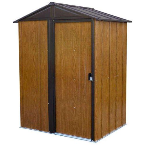 SPACEMAKER Metalna vrtna kućica Woodlake 54 | Smeđa | 122x151x198 cm Slike