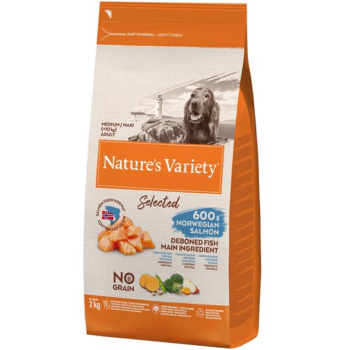 Nature’s Variety Selected Medium Adult norve&scaron;ki losos - Varčno pakiranje: 2 x 2 kg Cijene