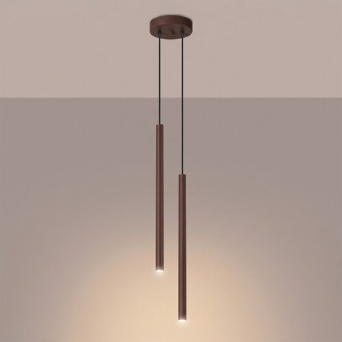 Sollux SL.2146 - Viseći luster na sajli PASTELO 2xG9/8W/230V braon Slike