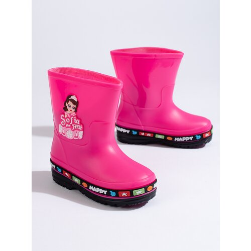 SHELOVET Children's rain boots pink with Princess Slike
