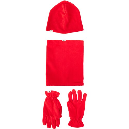 ALTINYILDIZ CLASSICS Men's Red Anti-pilling Warm Water Repellent Fleece Beanie Neck Collar Gloves Set Cene
