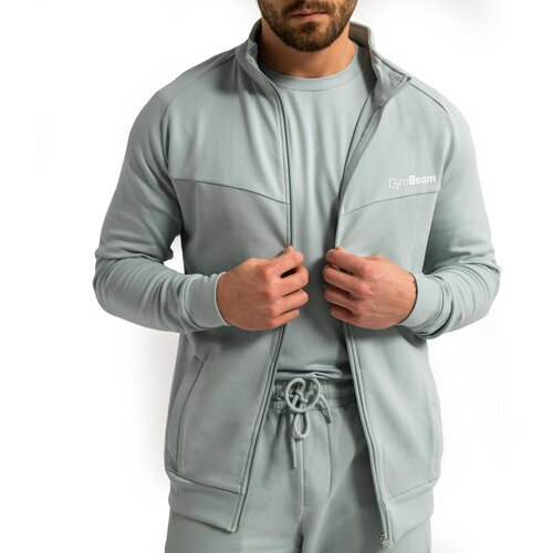 GymBeam Mu&amp;scaron;ka dukserica Zip Up Limitless Eucalypt Slike