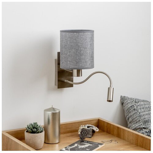  Brilagi - LED zidna lampa NUBILA 1xE27/25W/230V + LED/3W mat hrom/siva Cene