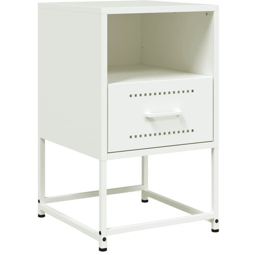 Maison Chic Nočna omarica - Nočna miza bela 36x39x60,5 cm jeklo, (21687436) Slike