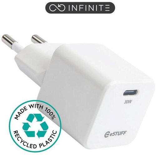Estuff polnilnik Infinite USB-C 30W GaN bel, ES637027B Cene