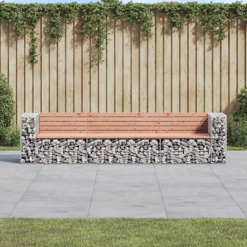 VidaXL Vrtna gabionska klop 287x71x65,5 cm trden les douglas Slike