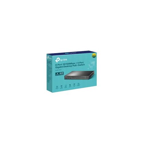 OMADA 8-Port 10/100Mbps + 3-Port Gigabit Desktop Switch with 8-Port PoE+ 8&amp;times; 10/100 Mbps PoE+ Ports, 2&amp;times; Gigabit Non-PoE Ports, 1&amp;times; Gigabit SFP Slots 802.3at/af, 65 W PoE Power, Desktop Steel Case Extend Mode for 250m PoE Transmitting DS111P Slike