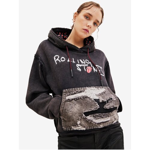 Desigual Black Women's Hoodie Rolling - Women Cene