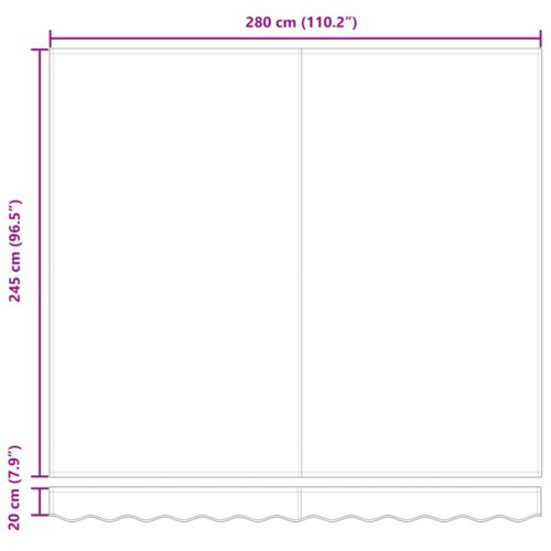 vidaXL Ročna Retraktibilna Tenda Večbarvna Črta 300x250 cm Cene