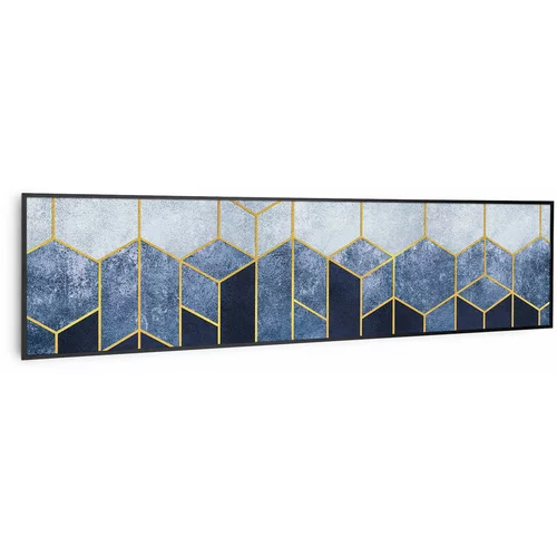 Klarstein wonderwall air art smart, infrardeč grelnik, modra črta, 120 x 30 cm, 350 w