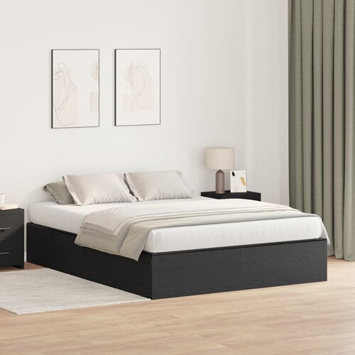 vidaXL Okvir kreveta za pohranu Crna hrastovina 200x200 cm Cene