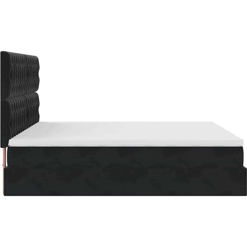 VidaXL Okvir kreveta s madracima crni 160x200cm bar&amp;scaron;unasti Slike