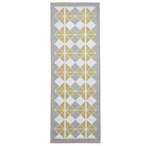 Think Rugs Rumeno-siv pralen tekač 76x230 cm Victoria Yellow &amp;ndash; Slike