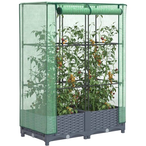 vidaXL Povišena gredica s pokrovom za staklenik 80 x 40 x 123 cm Cene
