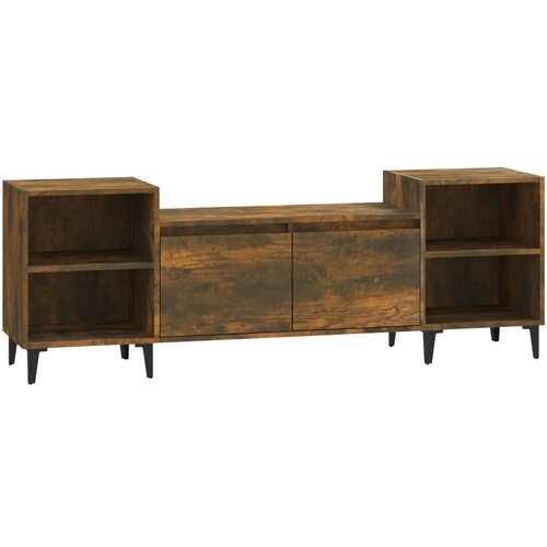Maison Chic TV omarica - TV stojalo - Televizijska omarica dimljen hrast 160x35x55 cm inženirski les, (21701848) Cene