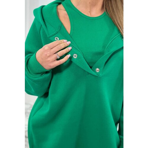 Kesi Set of 3in1 sweatshirt, top and leggings green Cene