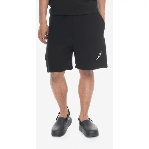 Neil Barrett Pamučne kratke hlače Neil Barett Embroidered Bolt Shorts boja: crna, PBJP060.U509-01