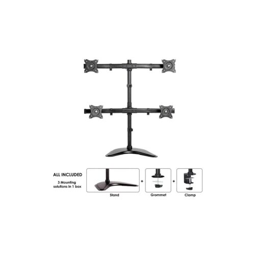 Neomounts Stolni nosač za monitor 25,4 cm (10") - 68,6 cm (27") Nagibni i okretni NewStar NM-D335D4BLACK Cijene