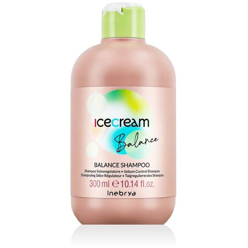 Inebrya Ice Cream Balance Shampoo 300 ml &amp;scaron;ampon za mastne lase in lasi&amp;scaron;če unisex Slike