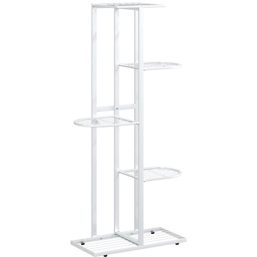 VidaXL Stalak za cvijeće s 5 razina 43 x 22 x 98 cm bijeli metalni Slike