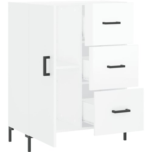  Komoda sjajna bijela 69,5x34x90 cm od konstruiranog drva Slike