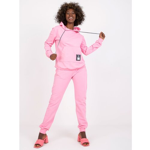 Fashion Hunters Light pink sweatshirt set with a Maria hoodie Slike