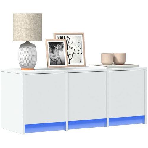  TV ormarić s LED svjetlima boja hrasta 97x34x40 cm drveni Slike