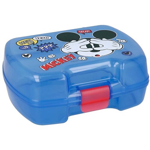 NOBRAND Mickey Mouse, Posoda za Hrano za Otroke iz Ultra Trdne Plastike, Bleu ciel, (5000071458) Slike