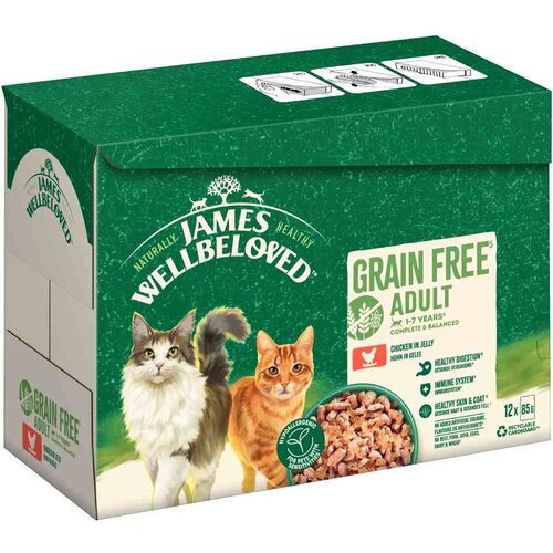 James Wellbeloved Grain Free Adult Cat Hypoallergenic piletina - 48 x 85 g Cijene