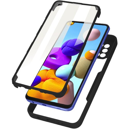 AVIZAR Ovitek Samsung Galaxy A21S, zadnji del iz pleksiglasa z crno obrobo, (20616114) Cene