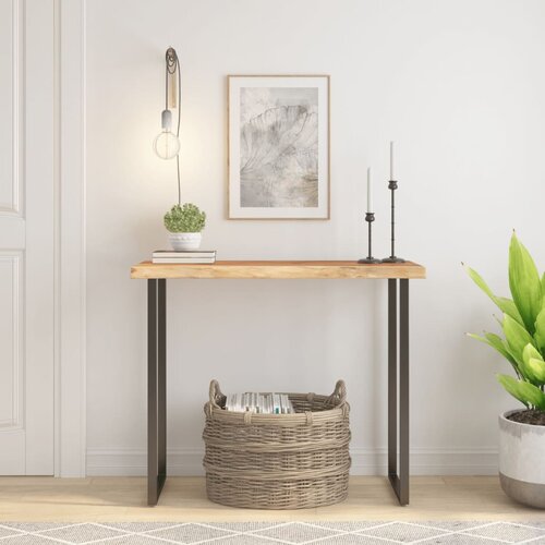 VidaXL Mizna plo&amp;scaron;ča 90x40x2,5 cm pravokotna akacija naraven rob Slike