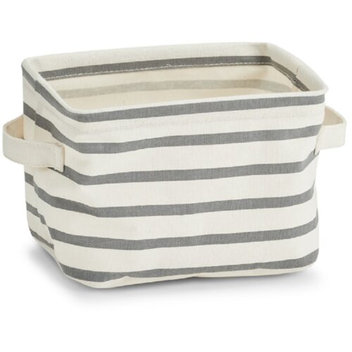 ZELLER ko&amp;scaron;arica za pohranu Stripes (21 x 17 x 14 cm, Bež-sive boje, Platno) Slike