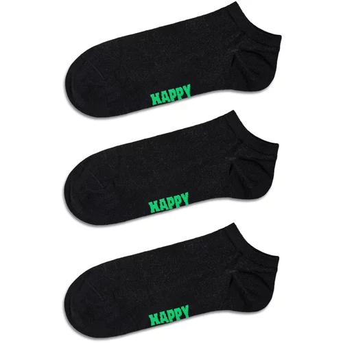 Happy Socks Nogavice neonsko zelena / črna