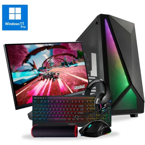 Aures Gaming Revolution napreden gaming pc paket i134F RTi46- i5 13400F- DDR4 16GB- ssd 1T- rtx 4060Ti- wifi- monitor 27'FHD & accesorios gaming- win 11 pro, (21738682)