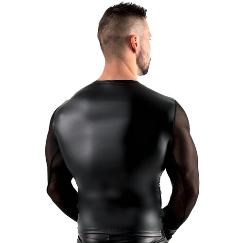 Svenjoyment - Moška majica z dolgimi rokavi in prsnim trakom (črna) Cene