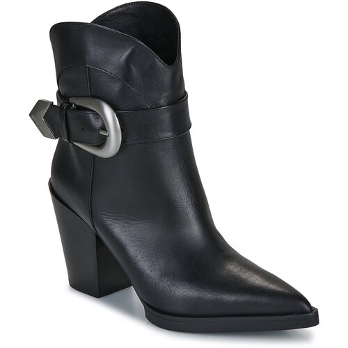 Karl Lagerfeld KOWBOY Buckle Mid Boot Crna Slike