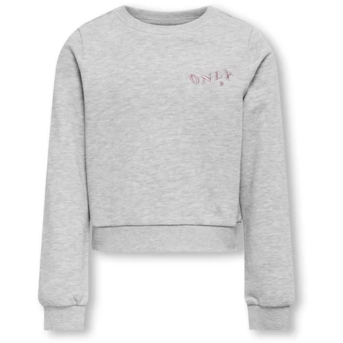 Kids_Only Sweater majica 'CELESTE' siva melange / roza
