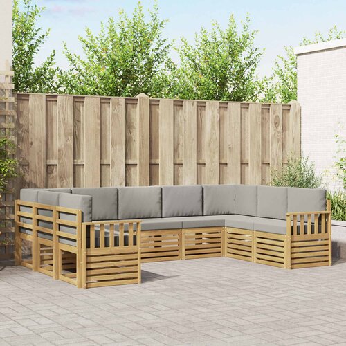  Set vanjskih sofa 7 pcs Bijela i svijetlosiva Cene